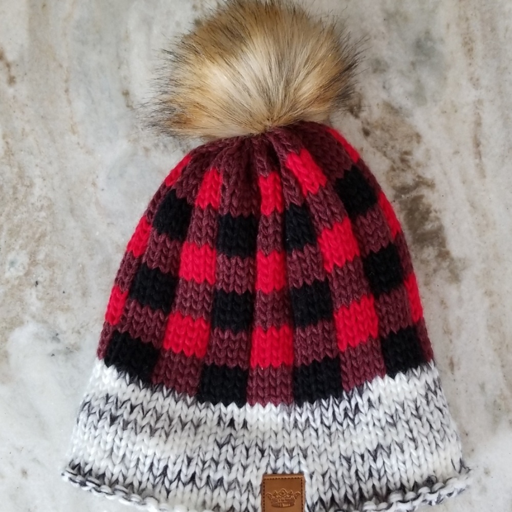 Plaid beanie